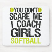 Es ist dir egal, dass ich Girls Softball Funny tra Mousepad (Vorne)