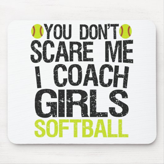 Es ist dir egal, dass ich Girls Softball Funny tra Mousepad (Vorne)