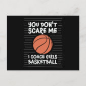 Es ist dir egal, dass ich Mädchen beim Basketballd Postkarte (Vorderseite)