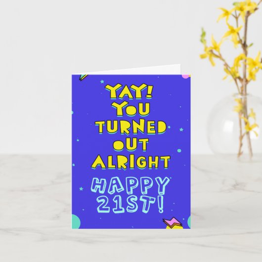 Es ist dir gut gegangen. Alles Gute zum 21. Inneni Karte (Gelbe Blume)