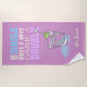 Es ist doppelte Zeit Orchid Pink ID421 Strandtuch (Vorderseite)