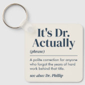 Es ist Dr. Eigentlich Definition PhD Abschluss ind Schlüsselanhänger (Vorderseite)
