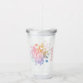 Es ist dünne Zeit Regenbogenschleim Party Acryltrinkbecher (Vorderseite)