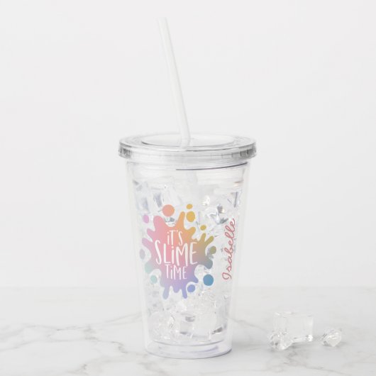Es ist dünne Zeit Regenbogenschleim Party Acryltrinkbecher (Vorderseite Ice)