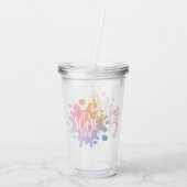 Es ist dünne Zeit Regenbogenschleim Party Acryltrinkbecher (Rückseite)