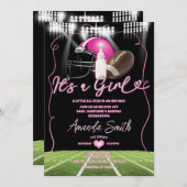 Es ist ein amerikanischer Mädchenfußball mit Bow-B Einladung (Vorne/Hinten)