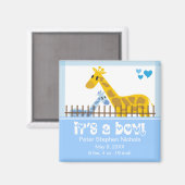 Es ist ein Baby Announcement Magnet (Vorderseite/Rückseite)