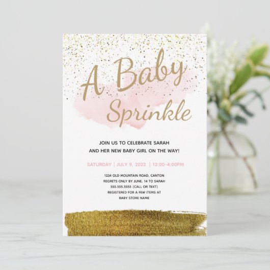 Es ist ein Baby Announcement Sprinkle Party (Stehend Vorderseite)