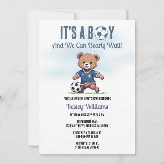 Es ist ein Baby Baby Baby Baby Baby Shower Bearly Einladung (Vorderseite)