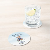 Es ist ein Baby Baby Baby Baby Baby Shower Bearly Runder Pappuntersetzer (Vor Ort)