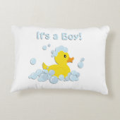 Es ist ein Baby-Baby-Duschkopf Zierkissen (Rückseite)