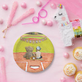 Es ist ein Baby, Baseball-Babydusche Pappteller (Party)