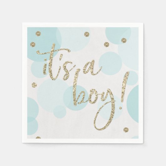 Es ist ein Baby Blue Baby Duschpapier Napkin Serviette (Vorderseite)