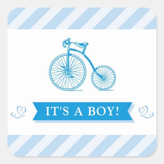 Es ist ein Baby Blue Baby Shower Stickers (Vorderseite)