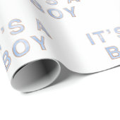 Es ist ein Baby Blue Baby Wrapping Paper Geschenkpapier (Rolleneckpunkt)