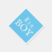 Es ist ein Baby Blue Typografy Baby Baby Shooter Serviette (Ecke)