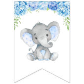Es ist ein Baby Boy Light Blue Floral Dusche Spink Wimpelkette (Erste Fahne)