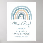 Es ist ein Baby Boy Rainbow Baby Dusche Begrüßungs Poster (Vorne)