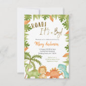 Es ist ein Baby Dinosaur Baby Dusche Einladung (Vorderseite)