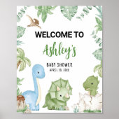 Es ist ein Baby Dinosaur Baby Dusche Willkommen Poster (Vorne)
