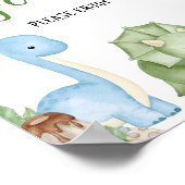 Es ist ein Baby-Dinosaurier-Baby-Dusche Poster (Ecke)