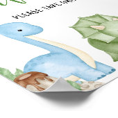 Es ist ein Baby Dinosaurier Baby Duschfavors Poster (Ecke)