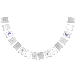 Es ist ein Baby-Duschbanner mit der Flagge Moon & 