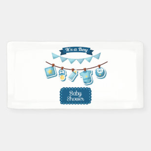 Es ist ein Baby Dusche 2x1 Vinyl Banner