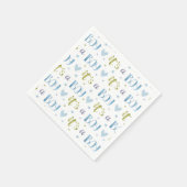 Es ist ein Baby-Dusche blau Serviette (Ecke)