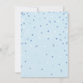 Es ist ein Baby-Dusche Blue Balloons und Confetti Einladung (Rückseite)