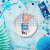 Es ist ein Baby-Dusche Blue Boy Shoes Pappteller (Party)