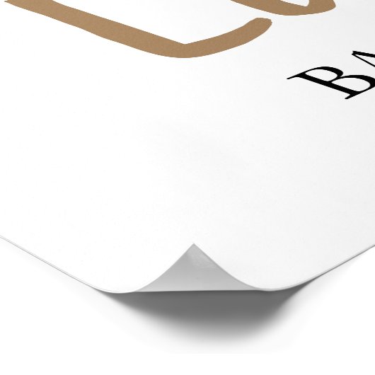 Es ist ein Baby-Duschkopf-Begrüßungszeichen Poster (Ecke)