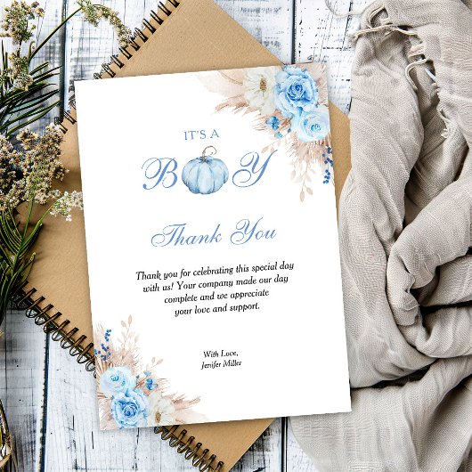 Es ist ein Baby-Duschkopf Dankeskarte