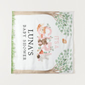 Es ist ein Baby-Duschkopf-Hintergrund von Girl Woo Wandteppich (Vorderseite (Horizontal))