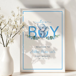 Es ist ein Baby Elephant Baby Shower Welcome Poste Poster
