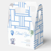 Es ist ein Baby Elephant Balloon Blue Baby Shower Geschenkschachtel (Geöffnet)