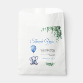 Es ist ein Baby Elephant Balloon Blue Baby Shower Geschenktütchen