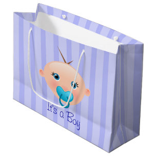 Es ist ein Baby Face Blue - große Geschenktasche Große Geschenktüte