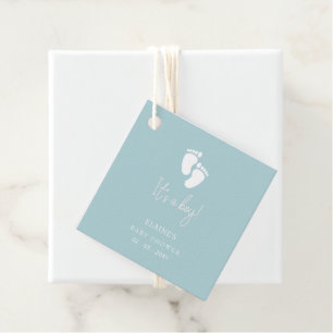 Es ist ein Baby Feet Blue Boy Baby Dusche Geschenkanhänger