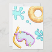 Es ist ein Baby Fun Summer Tropical Pool Baby Dusc Einladung (Rückseite)