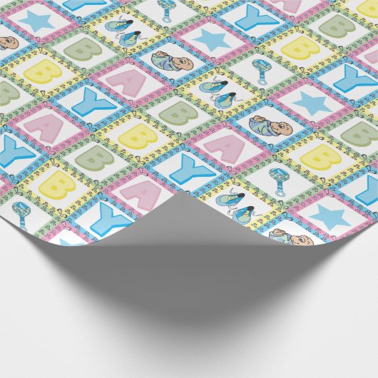 Es ist ein Baby Geschenkpapier (Ecke)