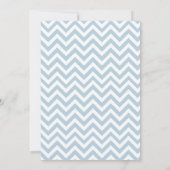 Es ist ein Baby - Graue, Türkis & Blau Babydusche Einladung (Rückseite)