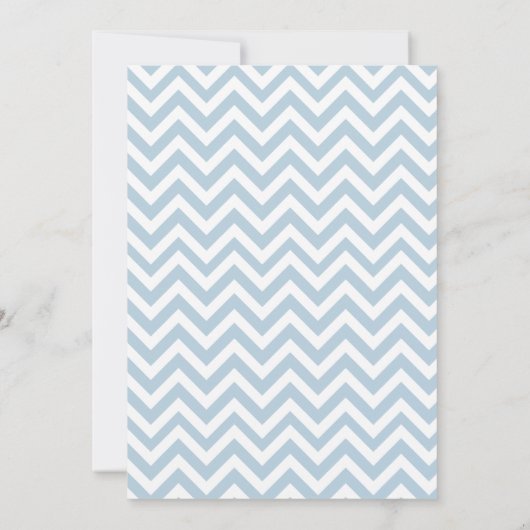 Es ist ein Baby - Graue, Türkis & Blau Babydusche Einladung (Rückseite)