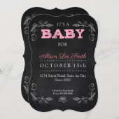 Es ist ein BABY-Mädchen Einladung (Vorne/Hinten)