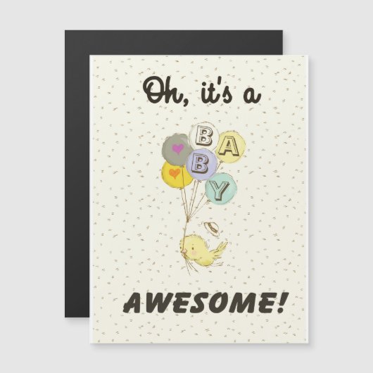 Es ist ein Baby! Magneteinladung (Vorne/Hinten)