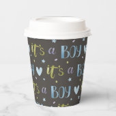 Es ist ein Baby New Baby Paper Cup Pappbecher (Vorderseite)