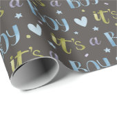 Es ist ein Baby New Baby Wrapping Paper Geschenkpapier (Rolleneckpunkt)