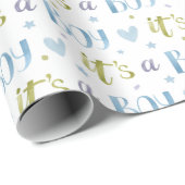 Es ist ein Baby New Baby Wrapping Paper Geschenkpapier (Rolleneckpunkt)