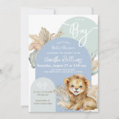 Es ist ein Baby Safari Theme Lion Baby Shower Einladung (Vorderseite)