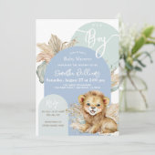 Es ist ein Baby Safari Theme Lion Baby Shower Einladung (Stehend Vorderseite)